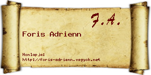 Foris Adrienn névjegykártya